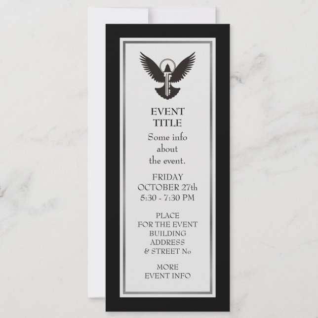 Tauchen mit Schlüssel Einladung (Rückseite)