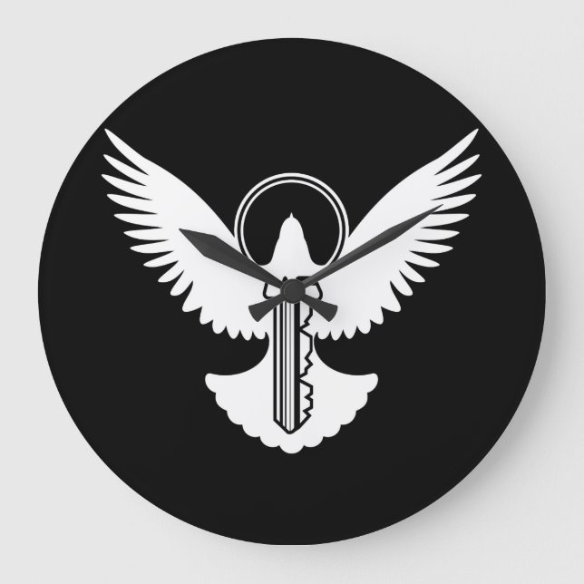 Tauchen mit Schlüssel Große Wanduhr (Vorderseite)