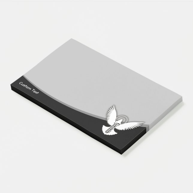 Tauchen mit Schlüssel Post-it Klebezettel (angewinkelt)