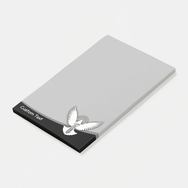 Tauchen mit Schlüssel Post-it Klebezettel (angewinkelt)