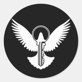 Tauchen mit Schlüssel Runder Aufkleber