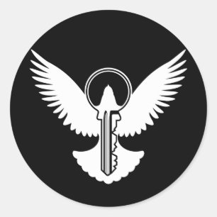 Tauchen mit Schlüssel Runder Aufkleber