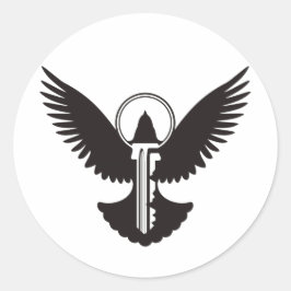 Tauchen mit Schlüssel Runder Aufkleber