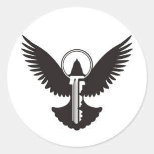 Tauchen mit Schlüssel Runder Aufkleber