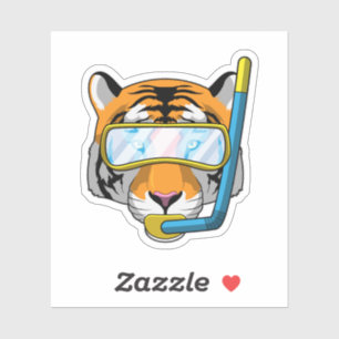 Tauchen mit Schnorchel Aufkleber