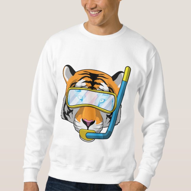 Tauchen mit Schnorchel Sweatshirt (Vorderseite)