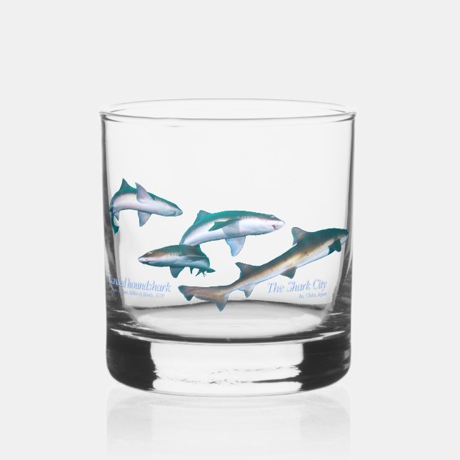 Tauchen mit Shark Trinkbehälter Set Whiskyglas (Vorderseite)