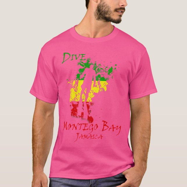 Tauchen Montego Bay Jamaika Tauchen T-Shirt (Vorderseite)