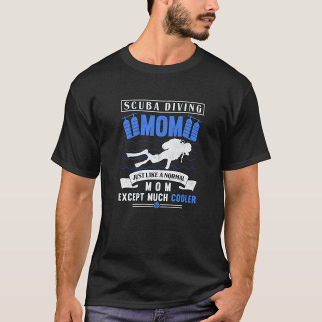 Tauchen Mutter Tauchen Muttertag Unterwasser Scuba T-Shirt (Vorderseite)
