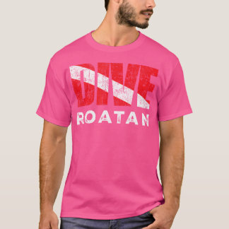 Tauchen Roatan Scuba Diver Flag Tauchen T-Shirt