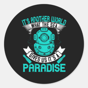 Tauchen - runder aufkleber