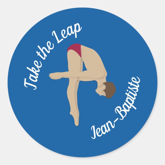 Tauchen Runder Aufkleber (Vorderseite)