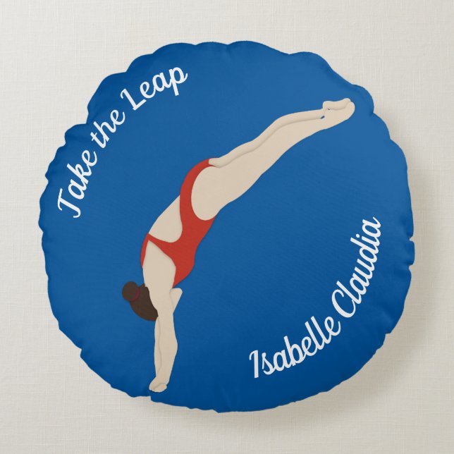 Tauchen Rundes Kissen (Vorderseite)