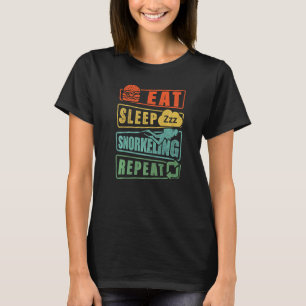 Tauchen Schlafen Schnorcheln Wiederholen Taucher T T-Shirt
