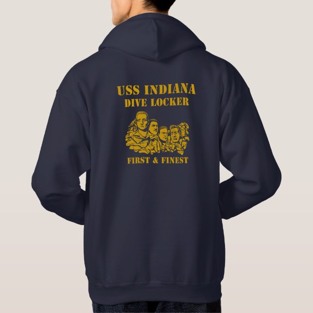Tauchen-SchließfachHoodie USSs Indiana Hoodie (Rückseite)
