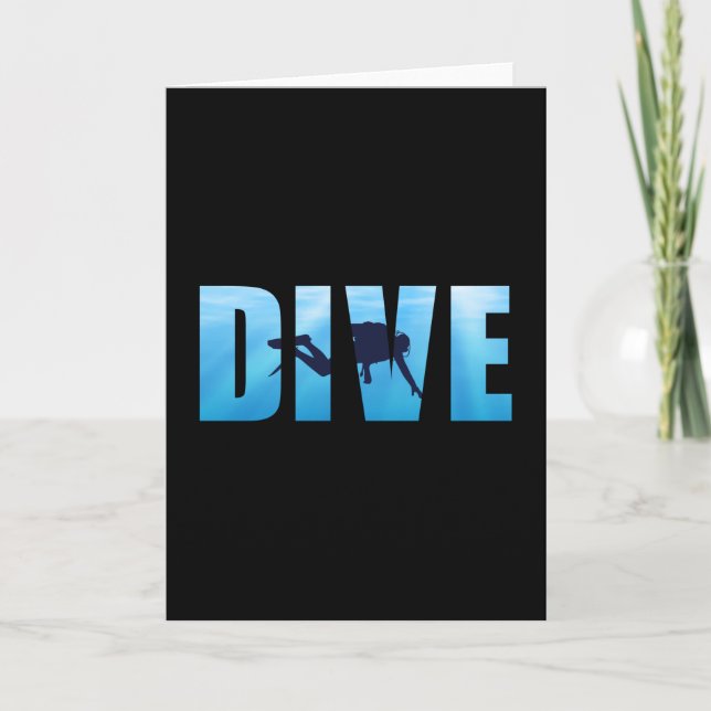 Tauchen Scuba Diving Dive Diver Funny Sea Geschenk Karte (Vorderseite)