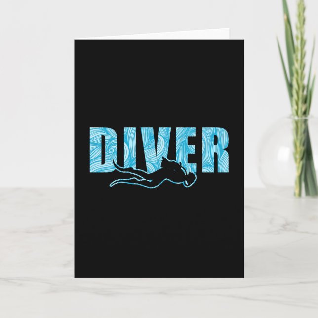 Tauchen Scuba Diving Funny Sea Geschenk Idee Karte (Vorderseite)