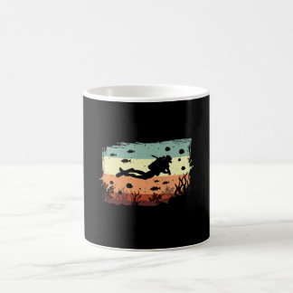 Tauchen Scuba Diving Retro Funny Geschenk Idee Kaffeetasse