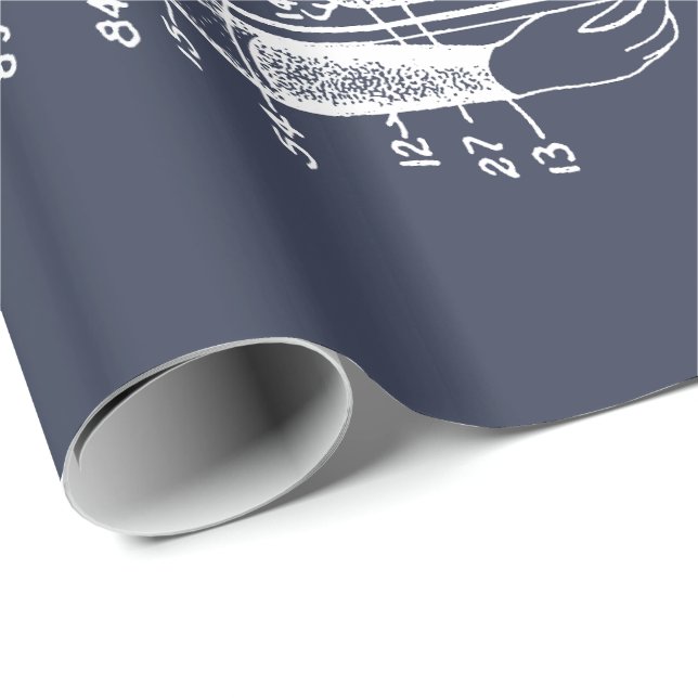 Tauchen Sie ab! Blaupause Geschenkpapier (Rolleneckpunkt)