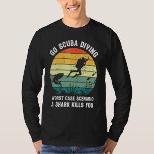 Tauchen Sie beim Worst-Case-Szenario einen Hai, de T-Shirt