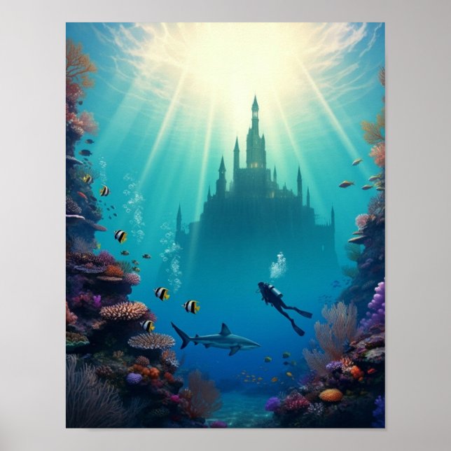 Tauchen Sie ein heimliches Riff Poster (Vorne)