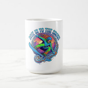 Tauchen Sie ein in das Schneesnowboard Kaffeetasse