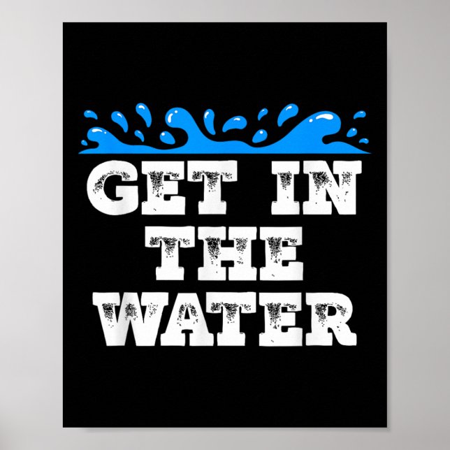 Tauchen Sie ein in den Wasserschwimmertrainer Poster (Vorne)