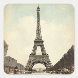 Tauchen Sie ein in die zeitlose Eleganz von Paris Quadratischer Aufkleber
