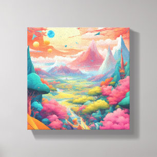 Tauchen Sie ein in eine Welt surrealer Abstrakter  Leinwanddruck