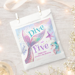 Tauchen Sie ein in fünf Meerjungfrau 5. Geburtstag Geschenktütchen
