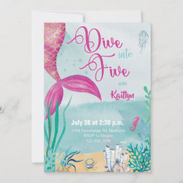 Tauchen Sie ein in fünf Meerjungfrau unter dem Mee Einladung