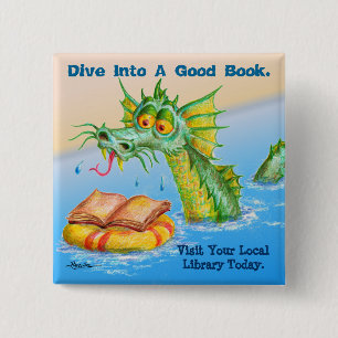 Tauchen Sie in ein gutes Buch Button