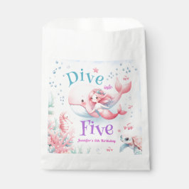 Tauchen Sie in fünf ein! Girl Pink Mermaid 5. Gebu Geschenktütchen