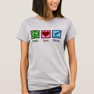 Tauchen Team Peace Liebe Tauchen T-Shirt