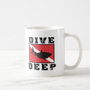 Tauchen-tiefe Haifisch UNTERWASSERATEMGERÄT Flagge Kaffeetasse