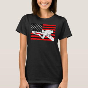 Tauchen unter der Flagge Vintage Scuba Diving Unde T-Shirt