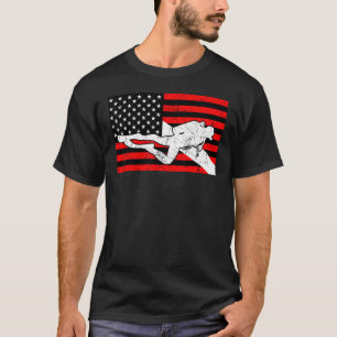Tauchen unter der Flagge Vintage Scuba Diving Unde T-Shirt