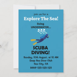 Tauchen Unterwasser Einladung