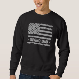 Tauchen Vater America Us Flag Patriot Vintag Sweatshirt