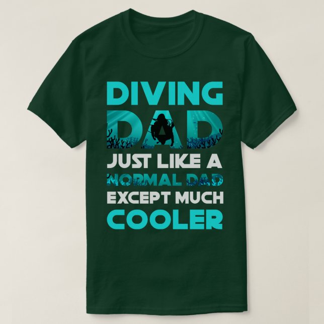 Tauchen Vater Tauchen T-Shirt (Design vorne)