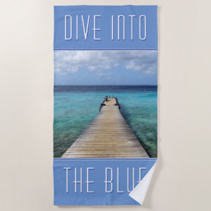 Tauchen wir ins Blau ein (anpassbar) Strandtuch