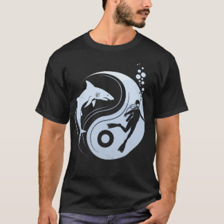 Tauchen Yin Yang Unterwasser Taucher Scuba Dive T-Shirt