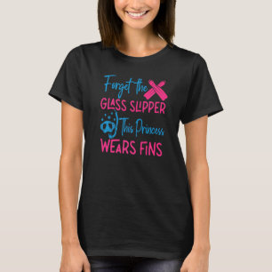 Tauchende Taucherin Mädchen Vergisst Glasschuh Pri T-Shirt