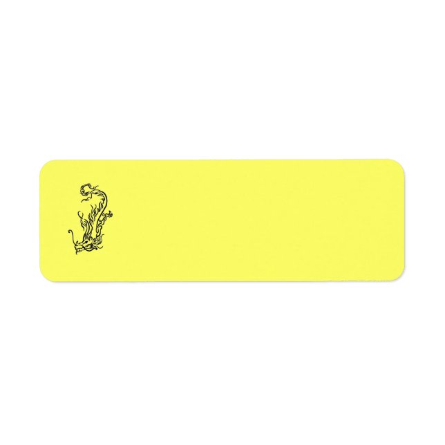 Tauchender Drache Label (Vorne)