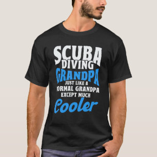 Tauchender Opa Unterwasser Ozean Tauchen T-Shirt
