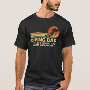 Tauchender Vater für Vater Lustiger Taucher Vater T-Shirt