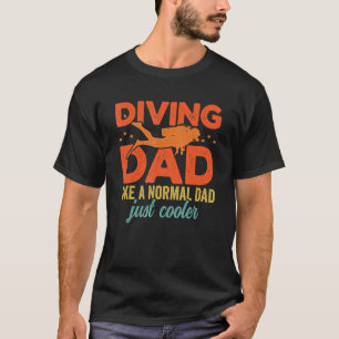 Tauchender Vater Taucher Unterwasser Schnorcheln H T-Shirt