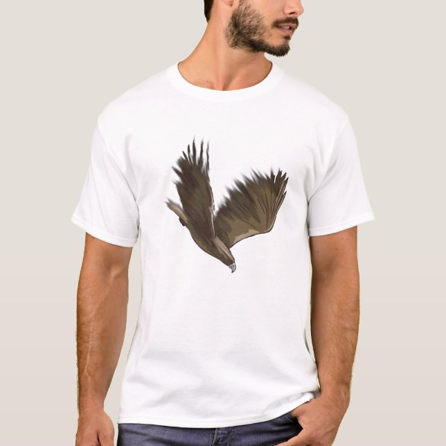 Tauchendes goldenes Eagle T-Shirt (Vorderseite)