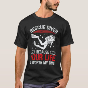 Taucher Ausbilder Humor Rettungstaucher T-Shirt