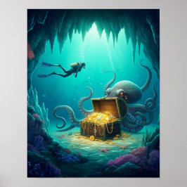Taucher findet einen geschützten Schatz Poster